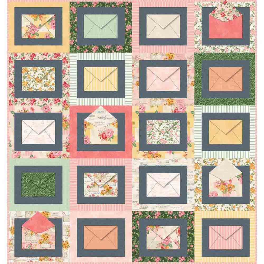 Image of Send Love - Slice of Pi Quilts - Petal Post by Whistler Studios - Windham Fabrics - Quilt Kit