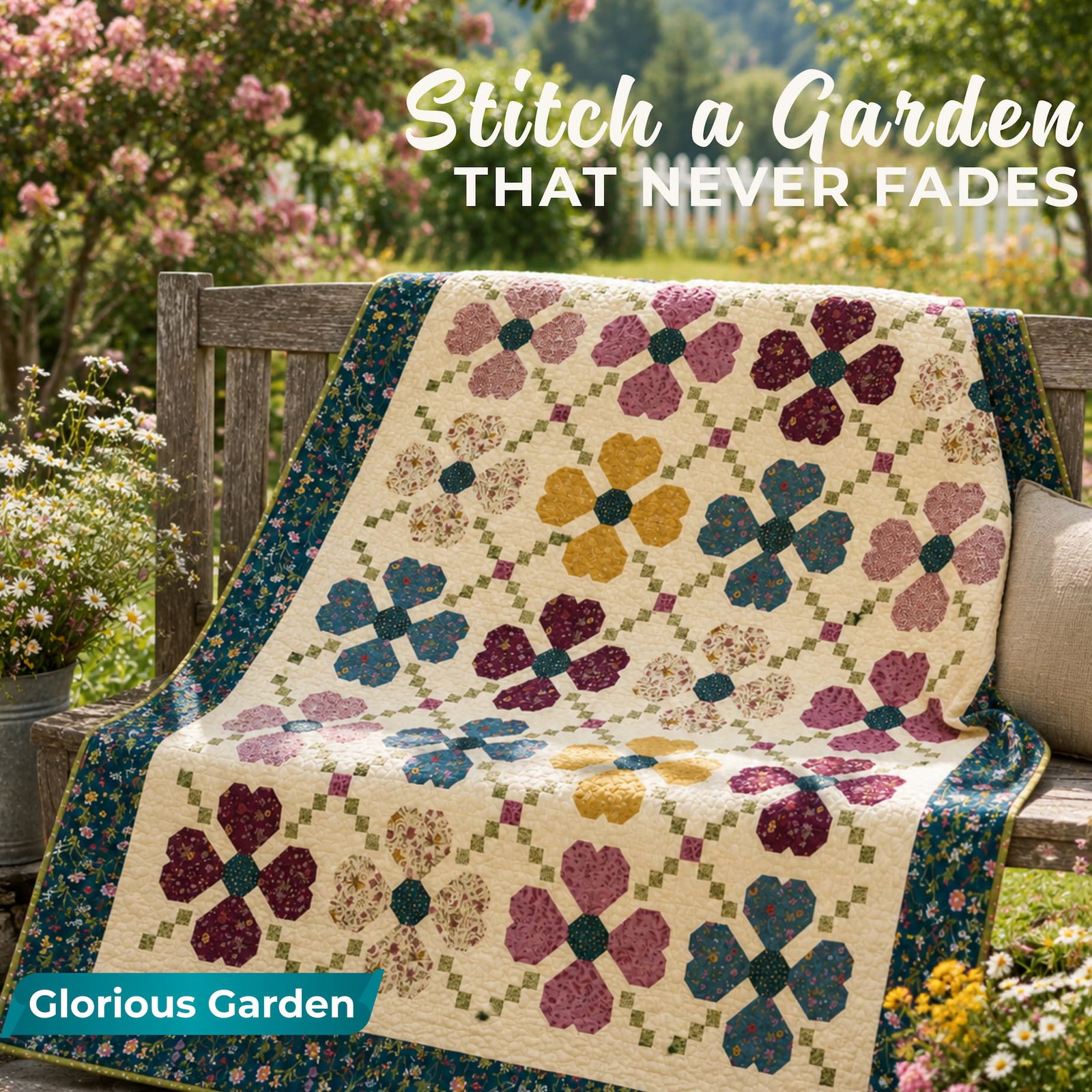 GLORIOUS GARDEN QUILT KIT