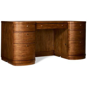 Caden 66"" Executive Desk - Six Drawers - Two Locking File Drawers - Drop-Front Keyboard Drawer - Contemporary