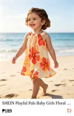SHEIN Playful Pals Baby Girls...
