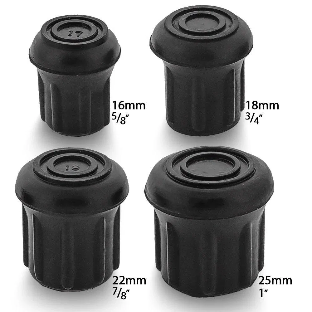 Image of Classic Black Rubber Tips: Durable & Steady