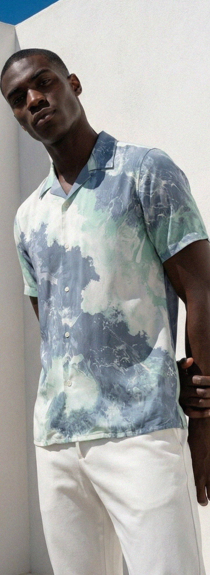 Watercolor TENCEL™ Print Camp Cotton Shirt Watercolor TENCEL™ Print Camp Cotton Shirt