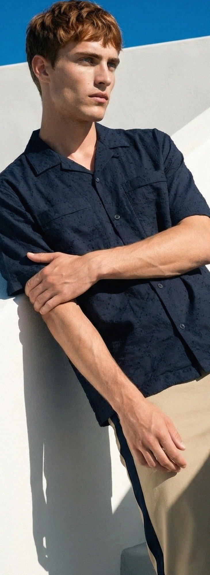 Textured Double-Pocket Cotton Shirt Textured Double-Pocket Cotton Shirt