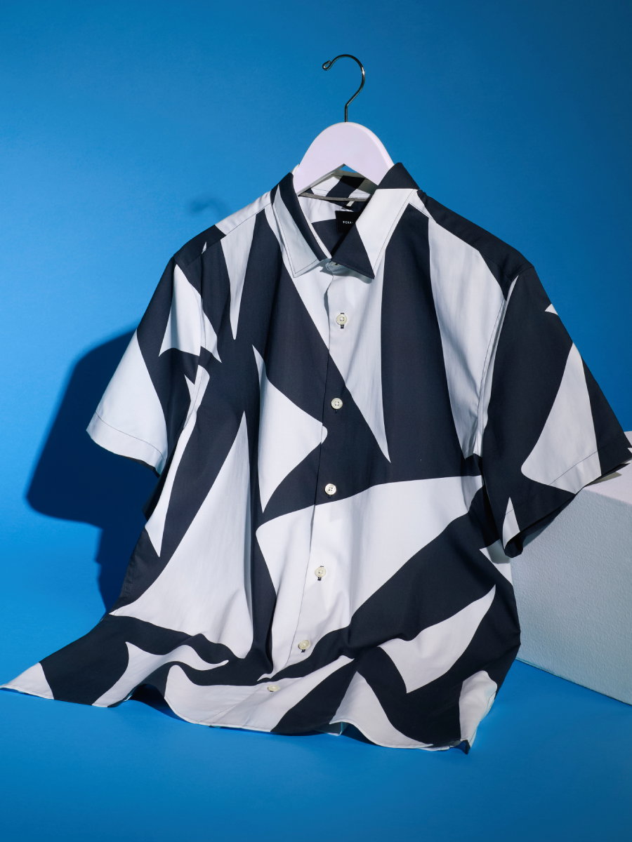 Abstract TENCEL™ Sail Print Cotton Shirt Abstract TENCEL™ Sail Print Cotton Shirt