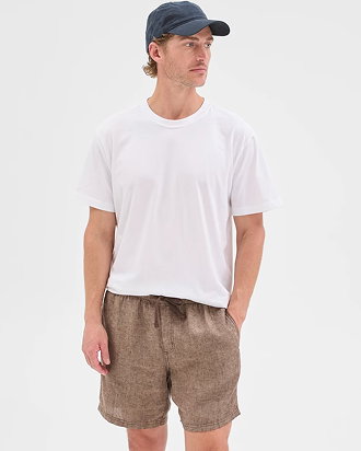 European linen shorts