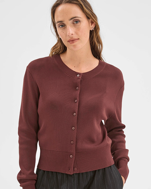 Preview crepe knit cardigan