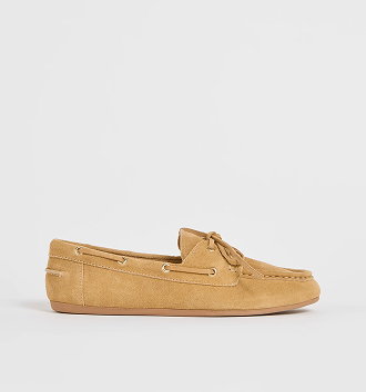 Genuine suede leather boat shoes
