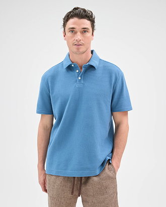 Australian Cotton textured polo top