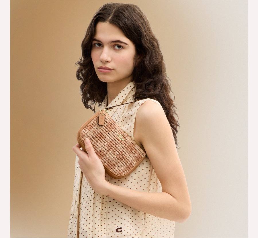 Nolita 19 With Gingham Print Gold/Tan