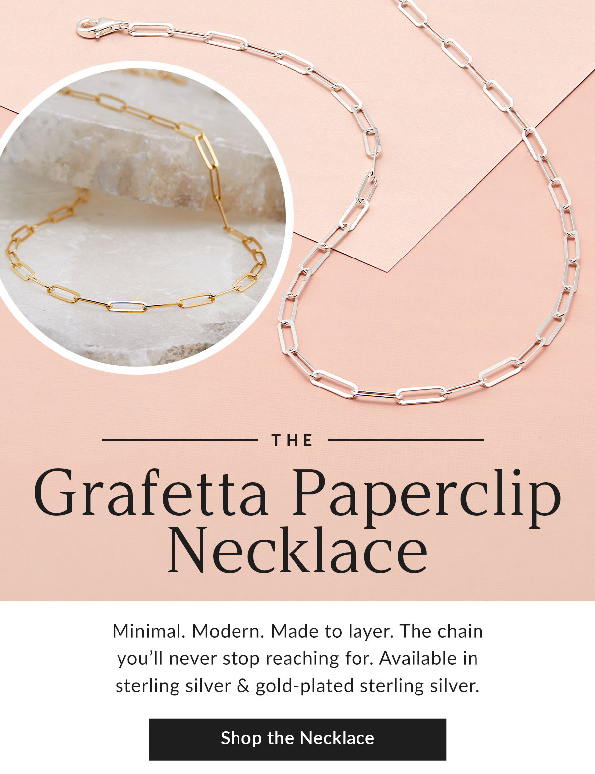 Grafetta Paperclip Necklace