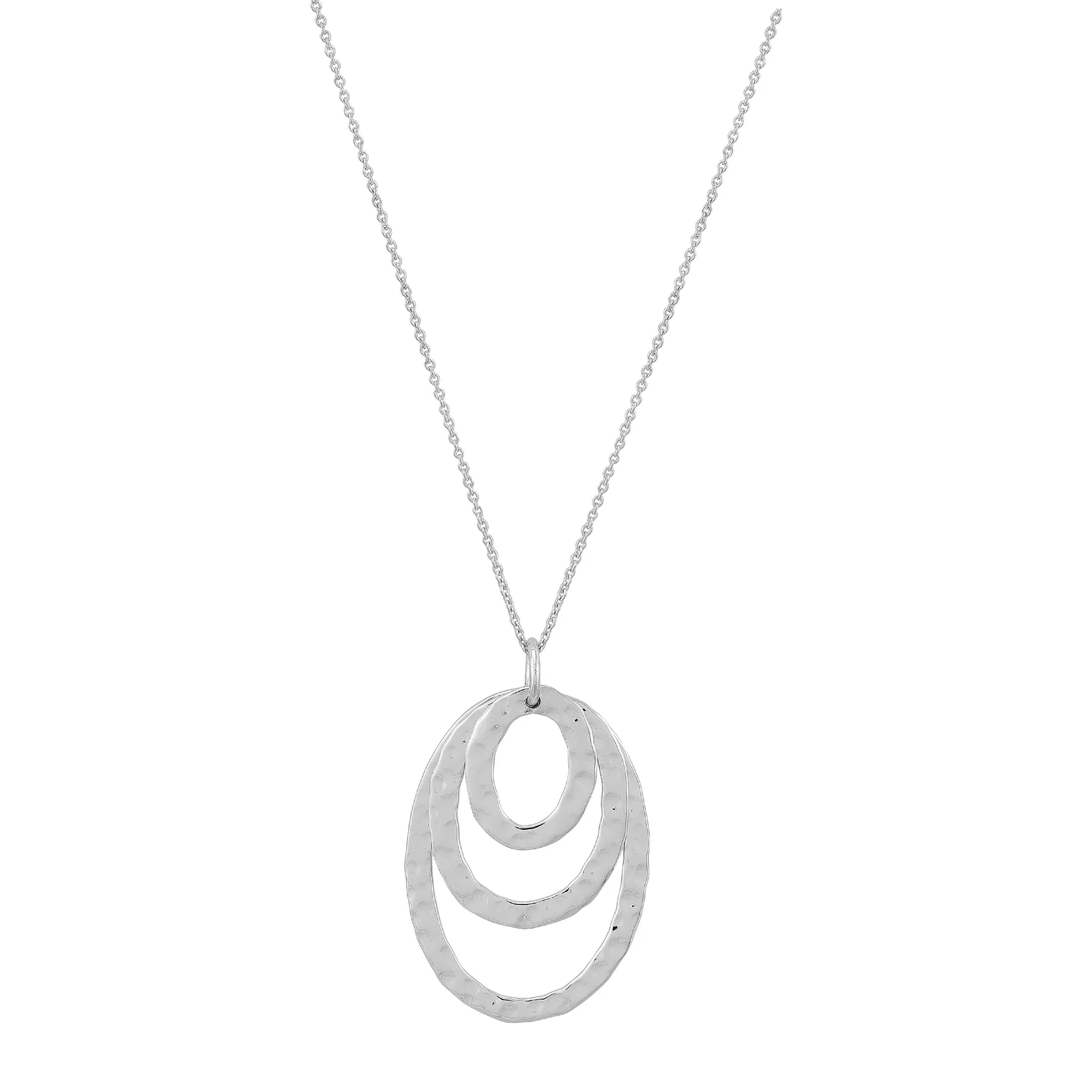 Nested Ovals Pendant Necklace