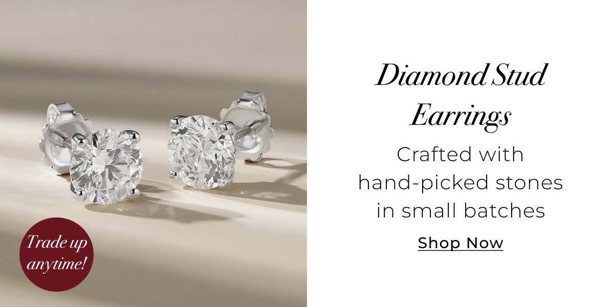 Diamond Stud Earrings - Crafted with hand-picked stones in small batches – trade up anytime! - Shop Now > 