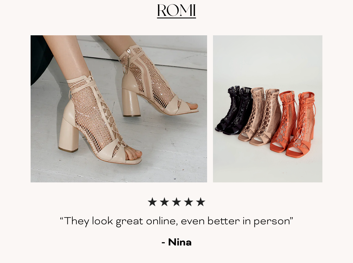 "They look great online, even better in person"