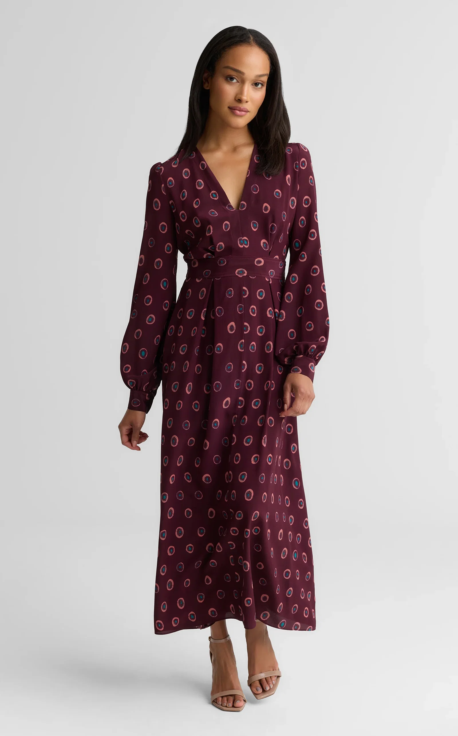 Image of Jill Dress In Abstract Ink Print