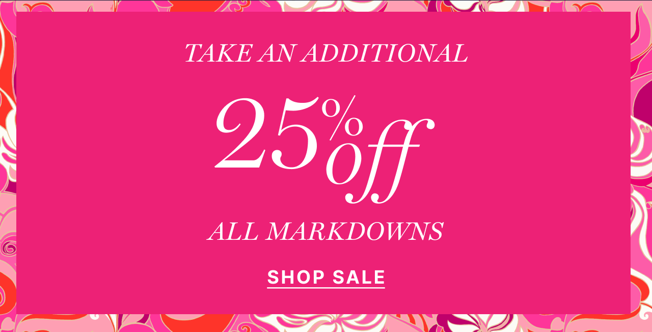 Take an additional 25% off all markdowns - Shop Sale