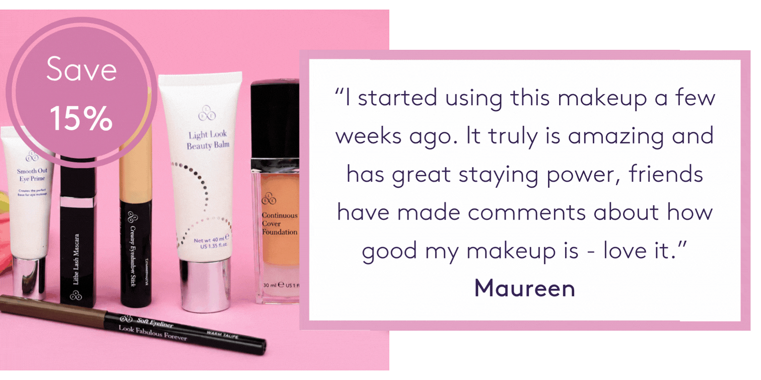 "I started using this makeup a few weeks ago. It truly is amazing and has great staying power, friends have made comments about how good my makeup is - love it." Maureen