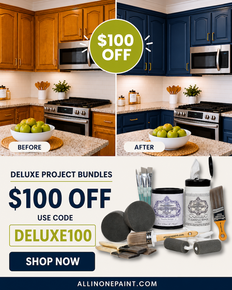 image of promo for $100 off Deluxe Bundles with DELUXE100