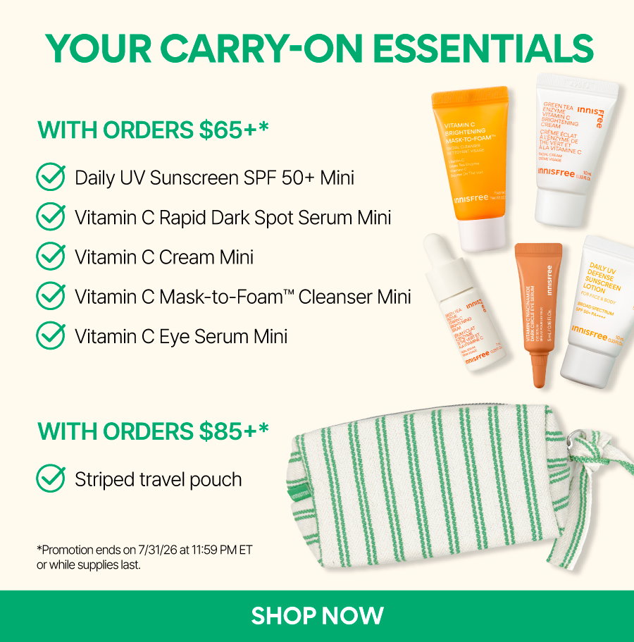 FREE JET SET GLOW ROUTINE + TRAVEL POUCH WITH ORDERS $65+ AND $85+