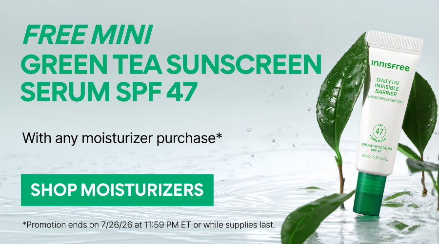 FREE GREEN TEA SUN SERUM MINI w/ MOISTURIZER PURCHASE