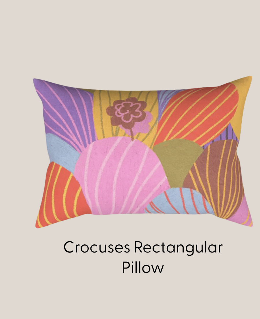 Crocuses Rectangular Pillow