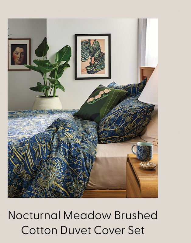 Nocturnal Meadow Brushed Cotton Duvet Cover Set