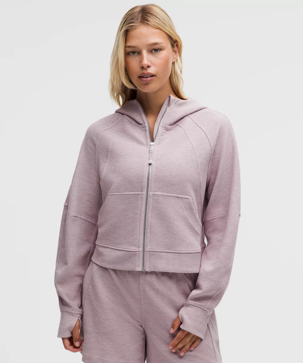 Scuba Oversized Full-Zip Hoodie Waffle