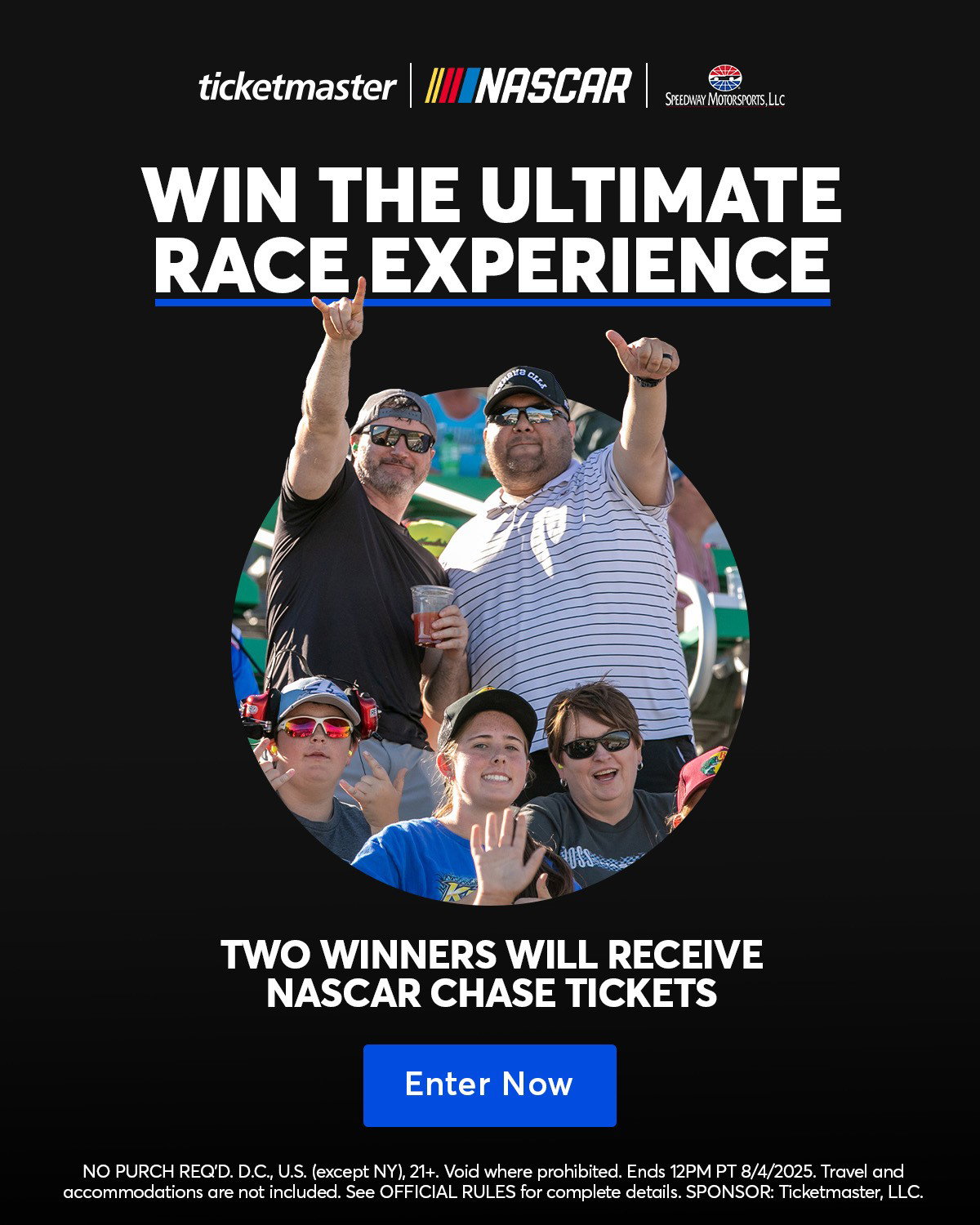 Ticketmaster x NASCAR x Speedway Motorsports | Win the ultimate race experience | Enter Now