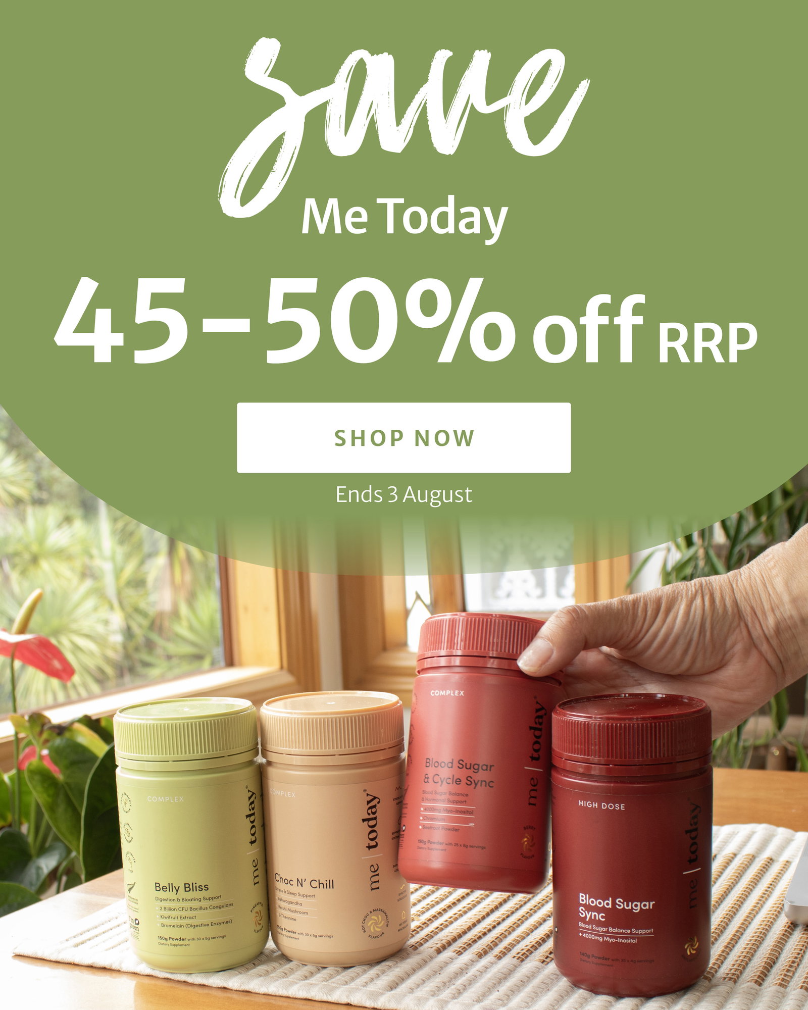 45-50% off RRP on Me Today