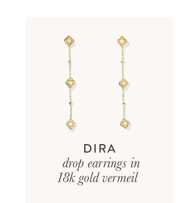 Dira drop earrings in18k gold vermeil
