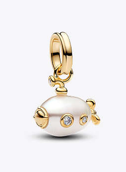 Treated Freshwater Cultured Baroque Pearl Submarine Dangle Charm