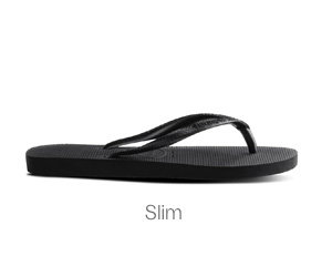 Havaianas Women's Slim Flip Flops in Black