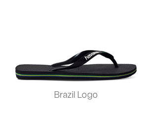 Havaianas Women's Brazil Logo Flip Flops in Black