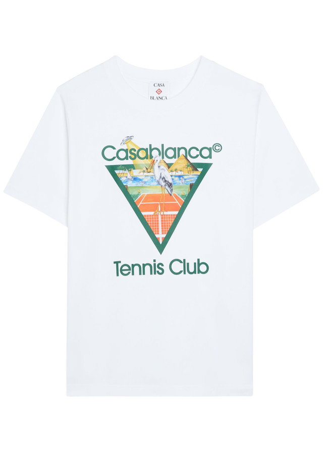 CASABLANCA Tennis Club printed cotton T-shirt