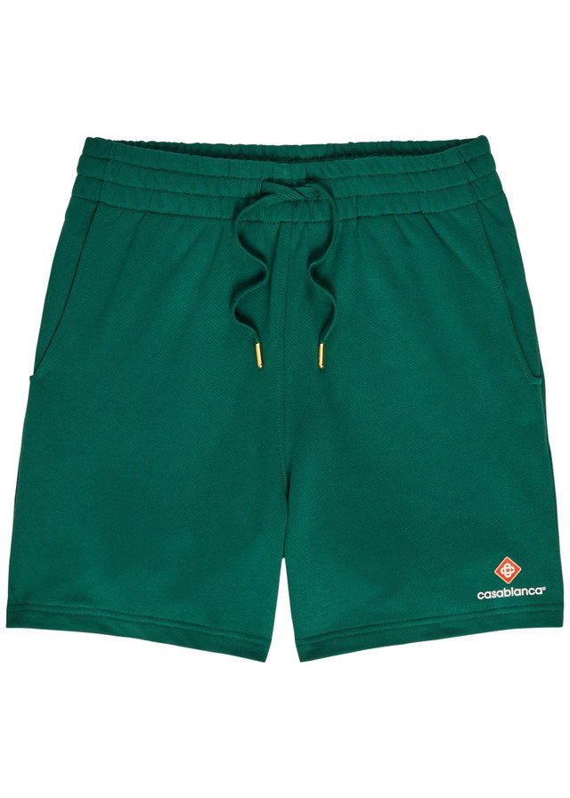 CASABLANCA Logo cotton shorts