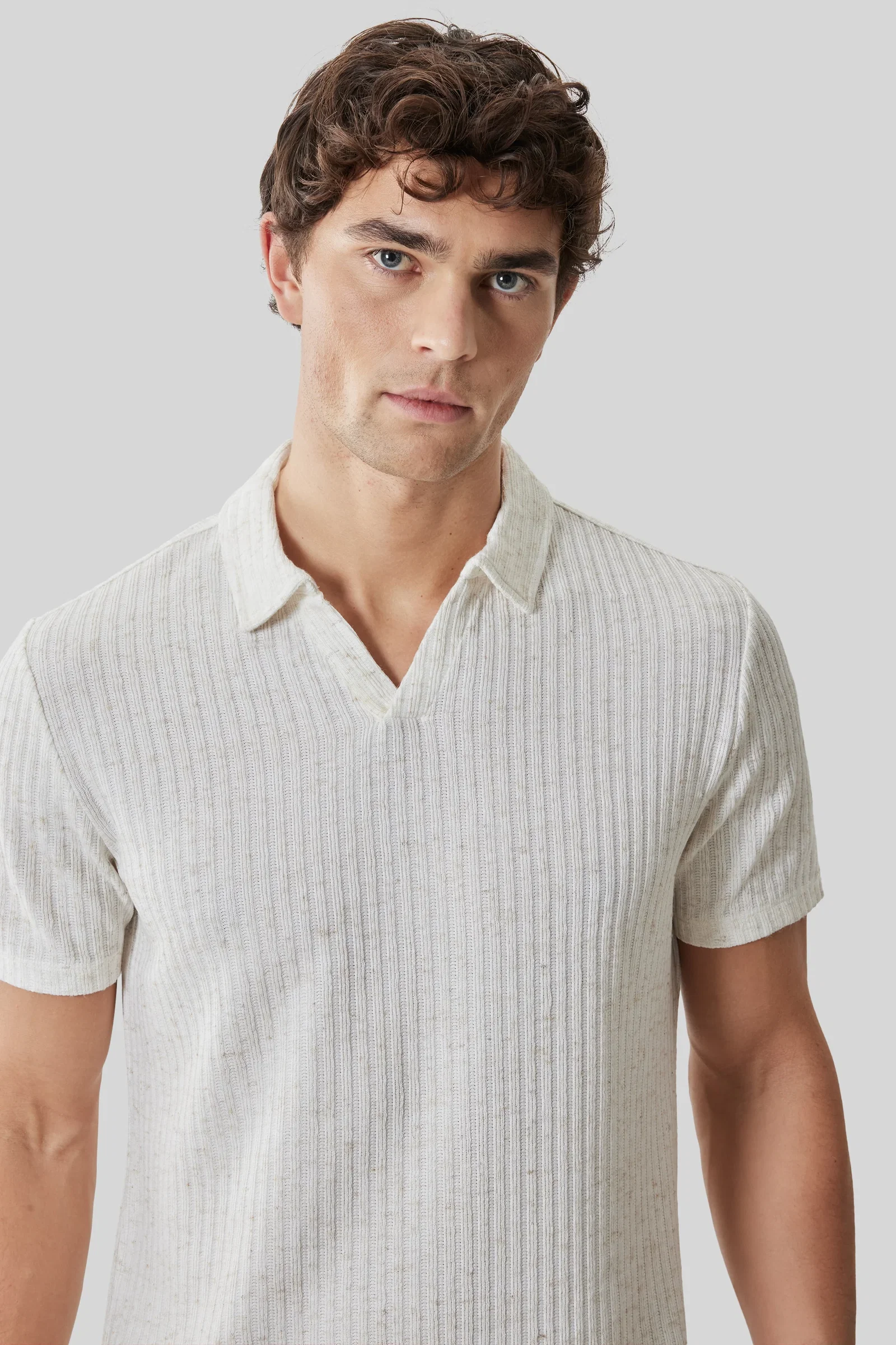 Image of Isadore Open Collar Polo