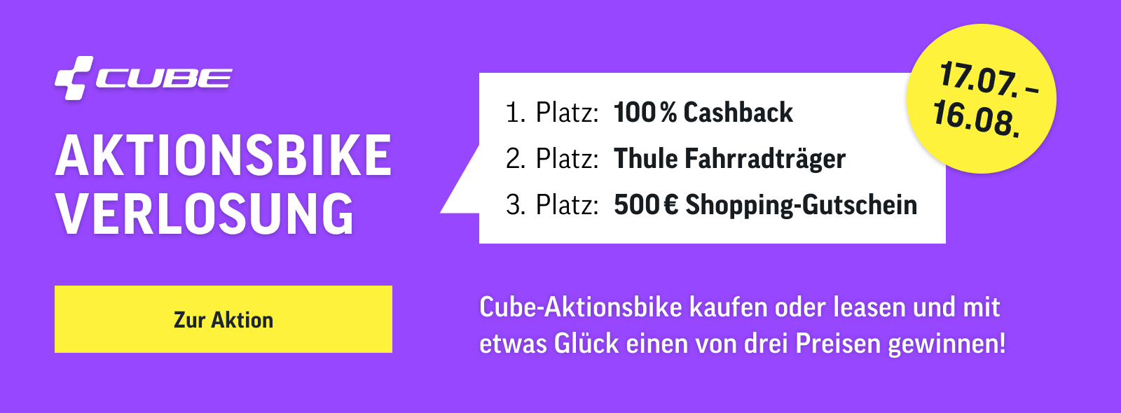 Cube Aktionsbike Verlosung