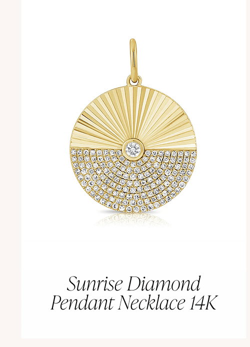 Sunrise Diamond Pendant Necklace 14k
