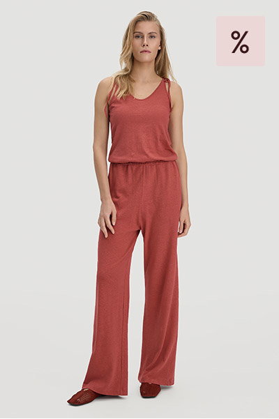 Jersey Jumpsuit Relaxed aus Leinen und Bio-Baumwolle