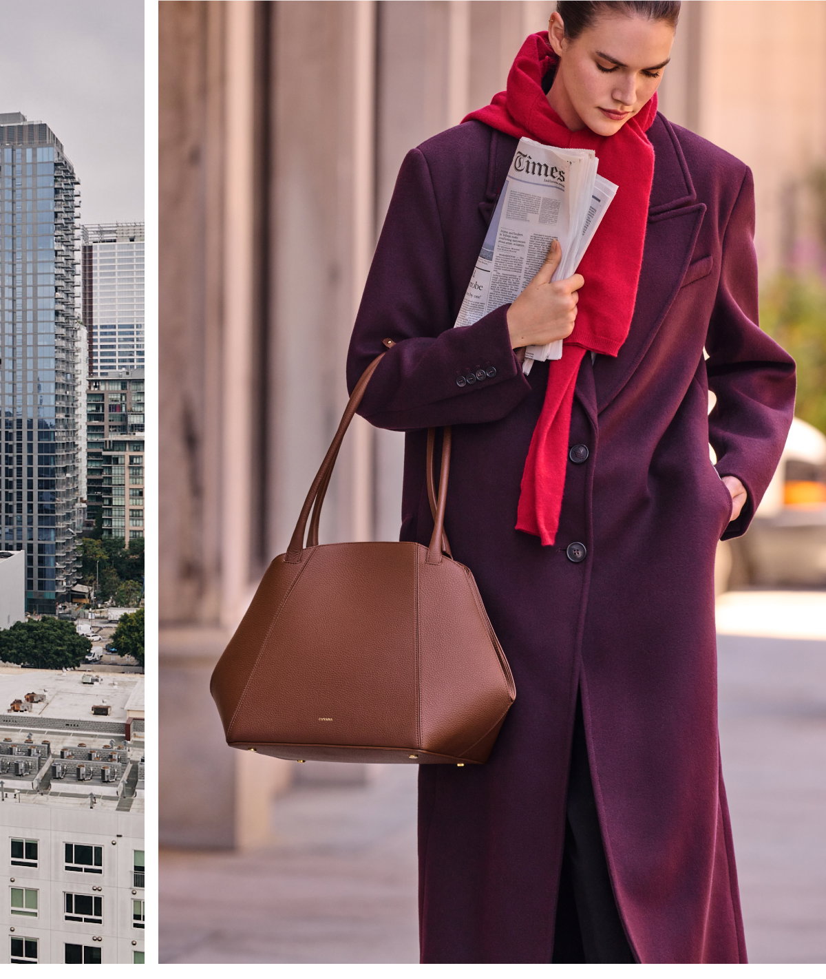 Forma Tote Dark Chestnut