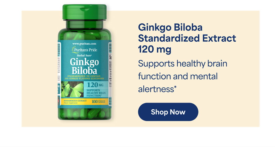 Ginkgo Biloba Standardized Extract 120 mg