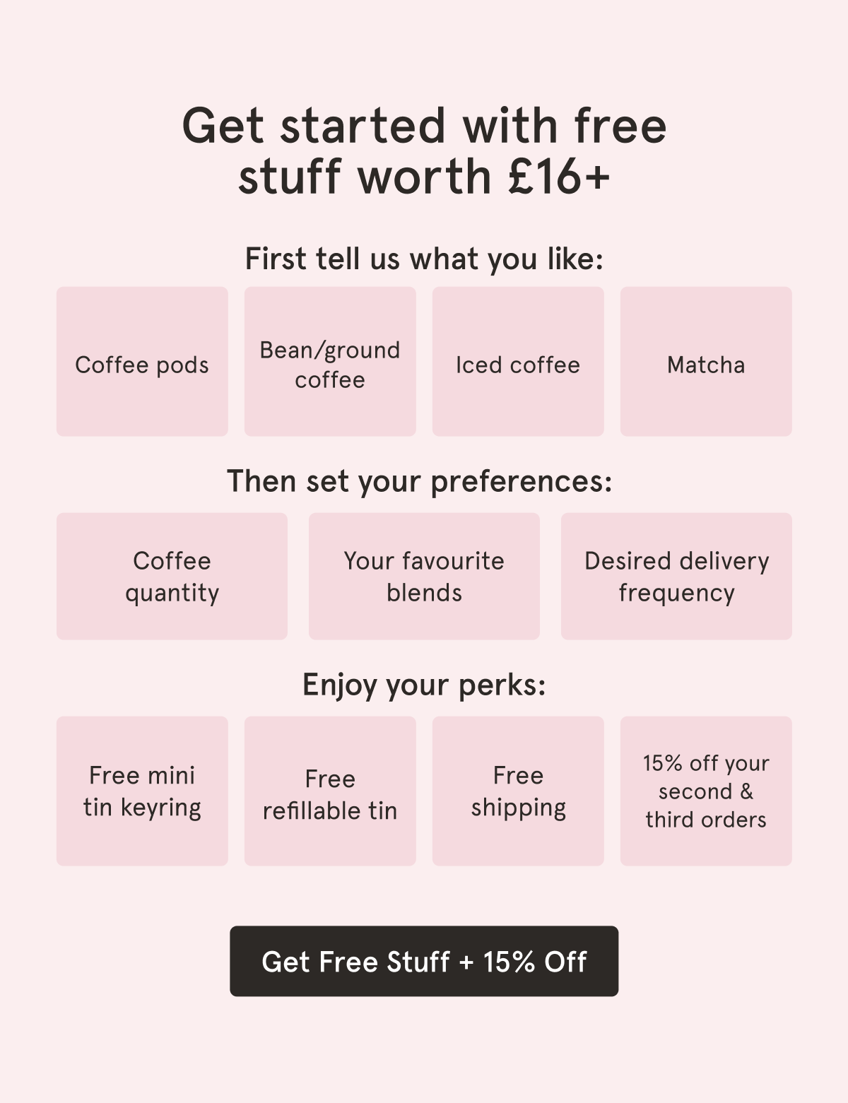Get started with free stuff worth £16+