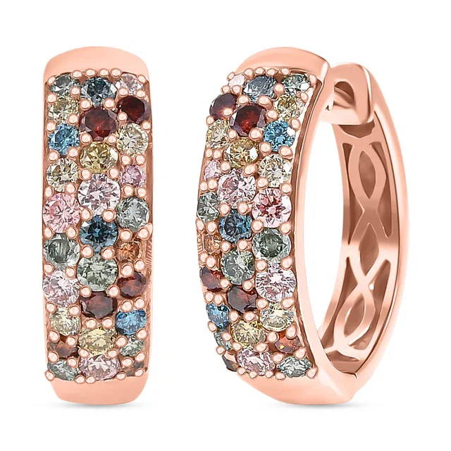 LUXURIANT Labor Diamant Ohrringe Mehrfarbig