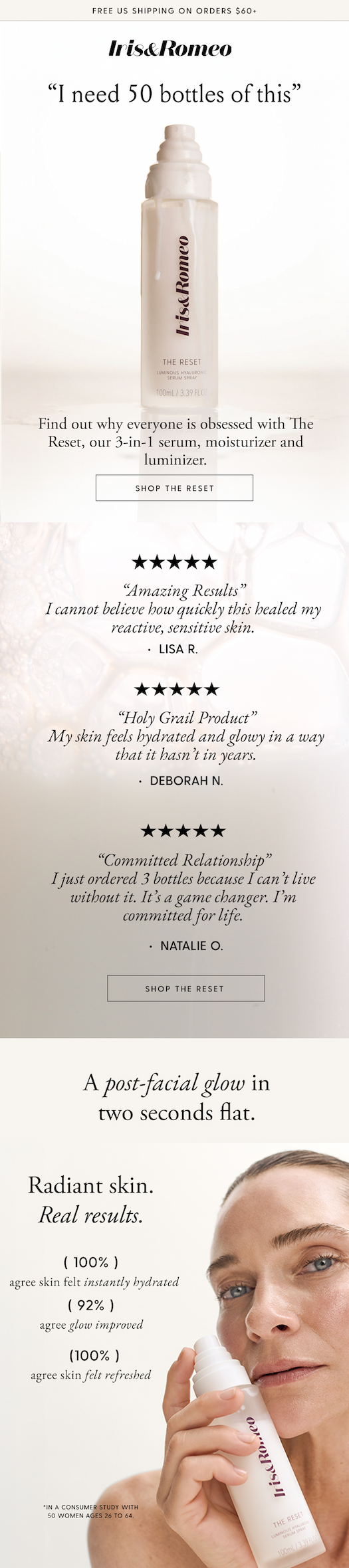 The Reset Hyaluronic Serum Spray