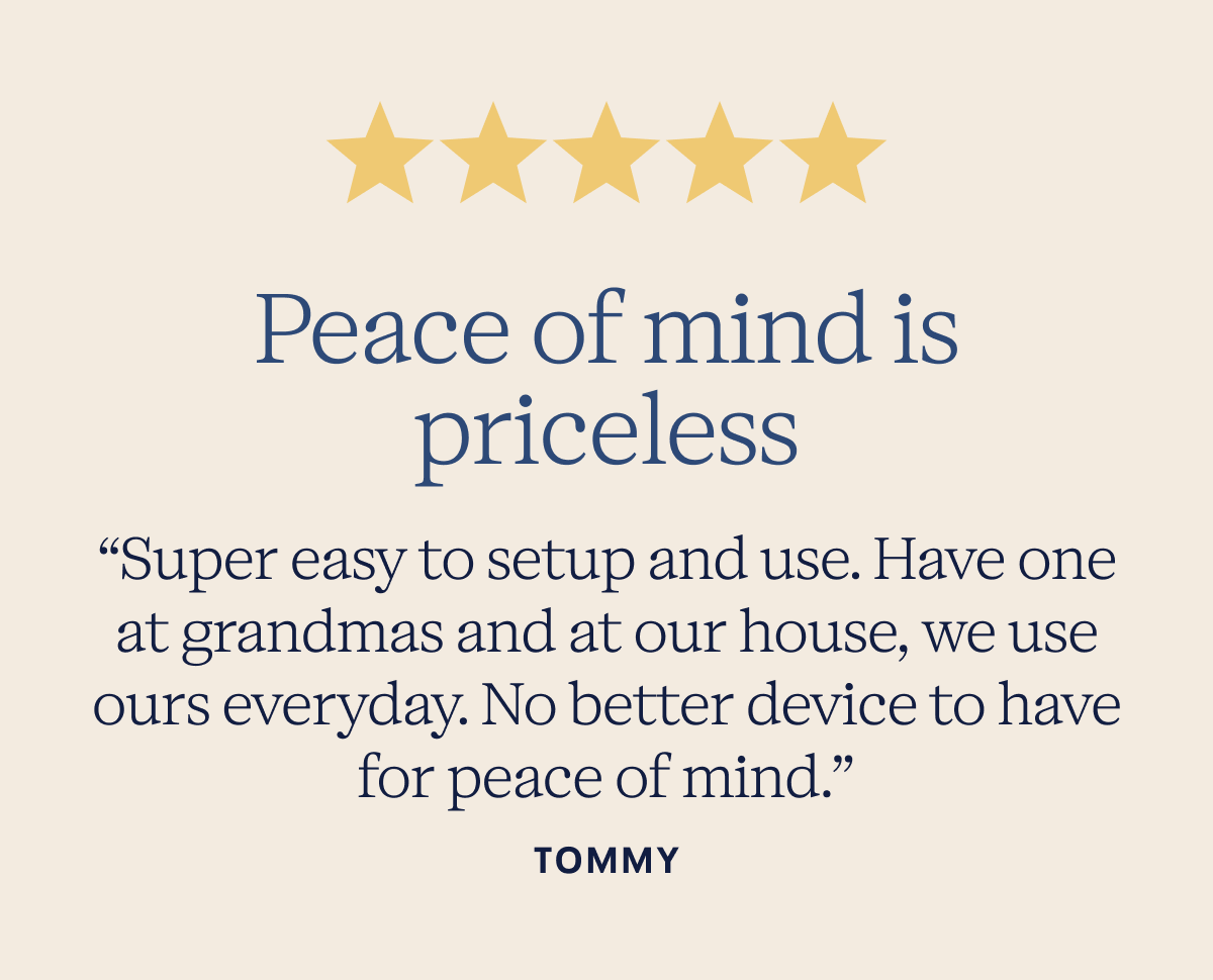Peace of mind is priceless