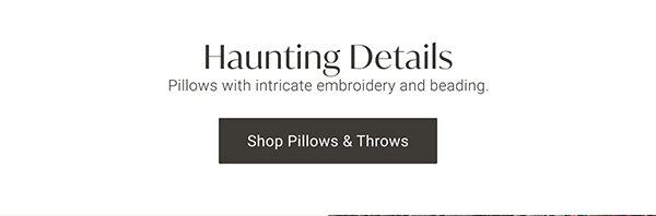 Haunting Details: Pillows with intricate embroidery and beading - Shop Pillows & Throws