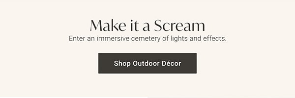 Make it a Scream: Enter an immersive cemetery of lights and effects. - Shop Outdoor Decor