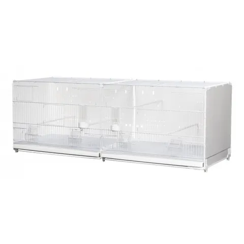 Cage d élevage 120 cm CORTINA blanche pour oiseaux - 2GR