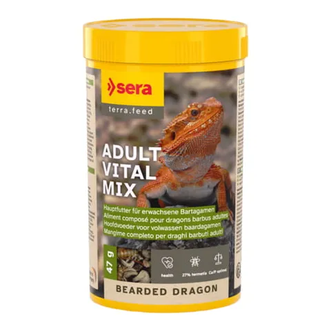 Aliment complet pour dragons barbus adultes Bearded Dragon Adult Vital Mix 250ML - Sera