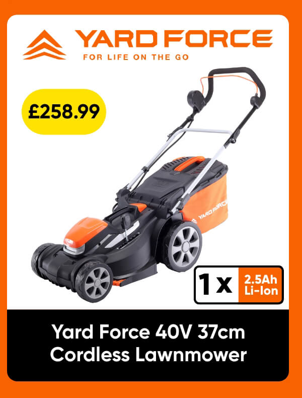 Yard Force 40V 37cm Cordless Lawnmower 2.5Ah