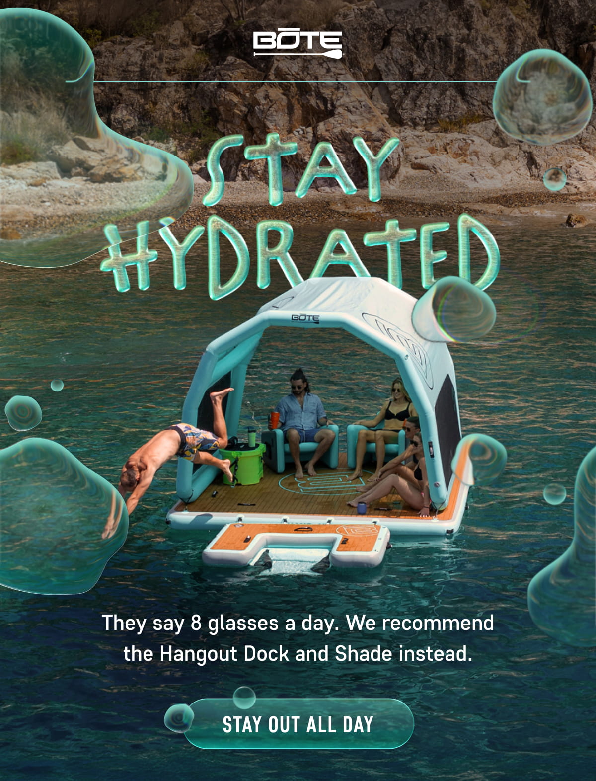 Stay Out All Day with the Hangout Dock and Shade